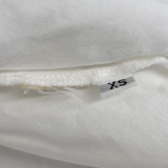 Bella Dahl White Frayed Raw Edge V-Neck Tencel Cami Top XS - Picture 9 of 11